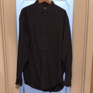 Brooks Brothers Black and White Checked Button-Down Shirt